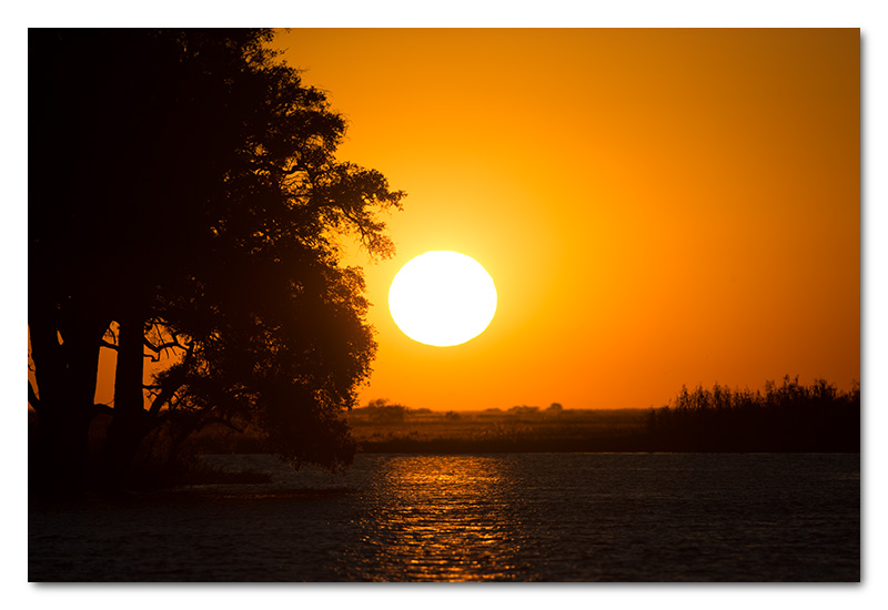 sunset chobe river